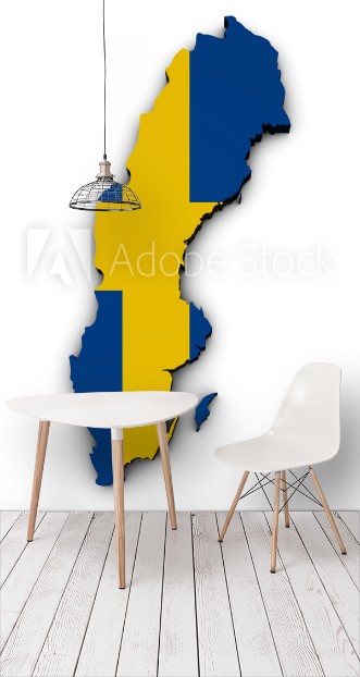 Picture of Sweden Map Flag 3d Shape